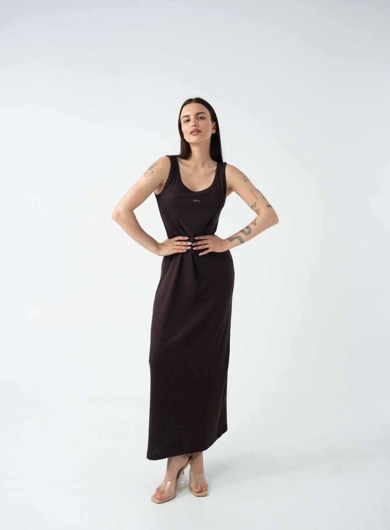 Stretch Knit Flow Dress