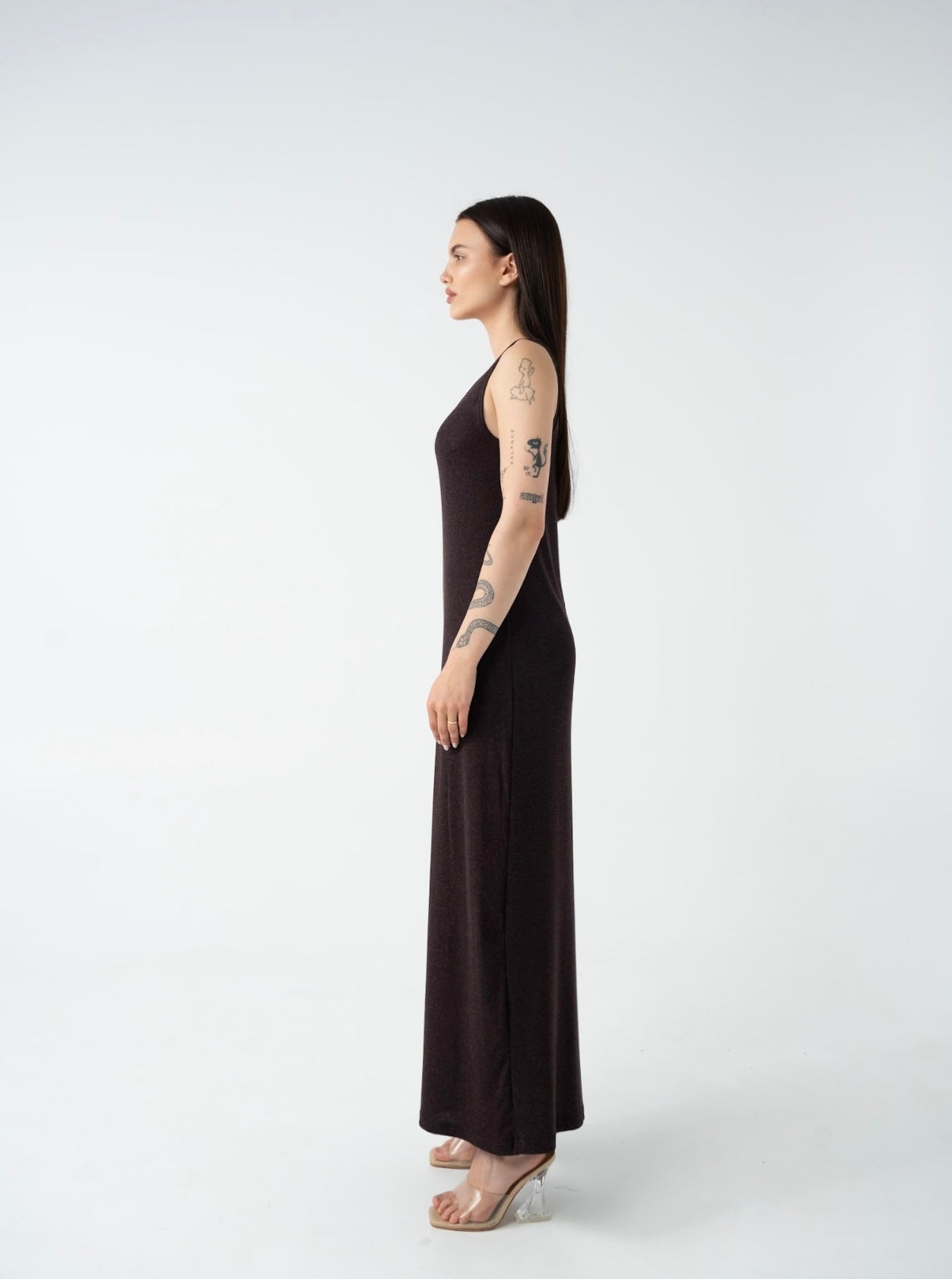 Stretch Knit Flow Dress