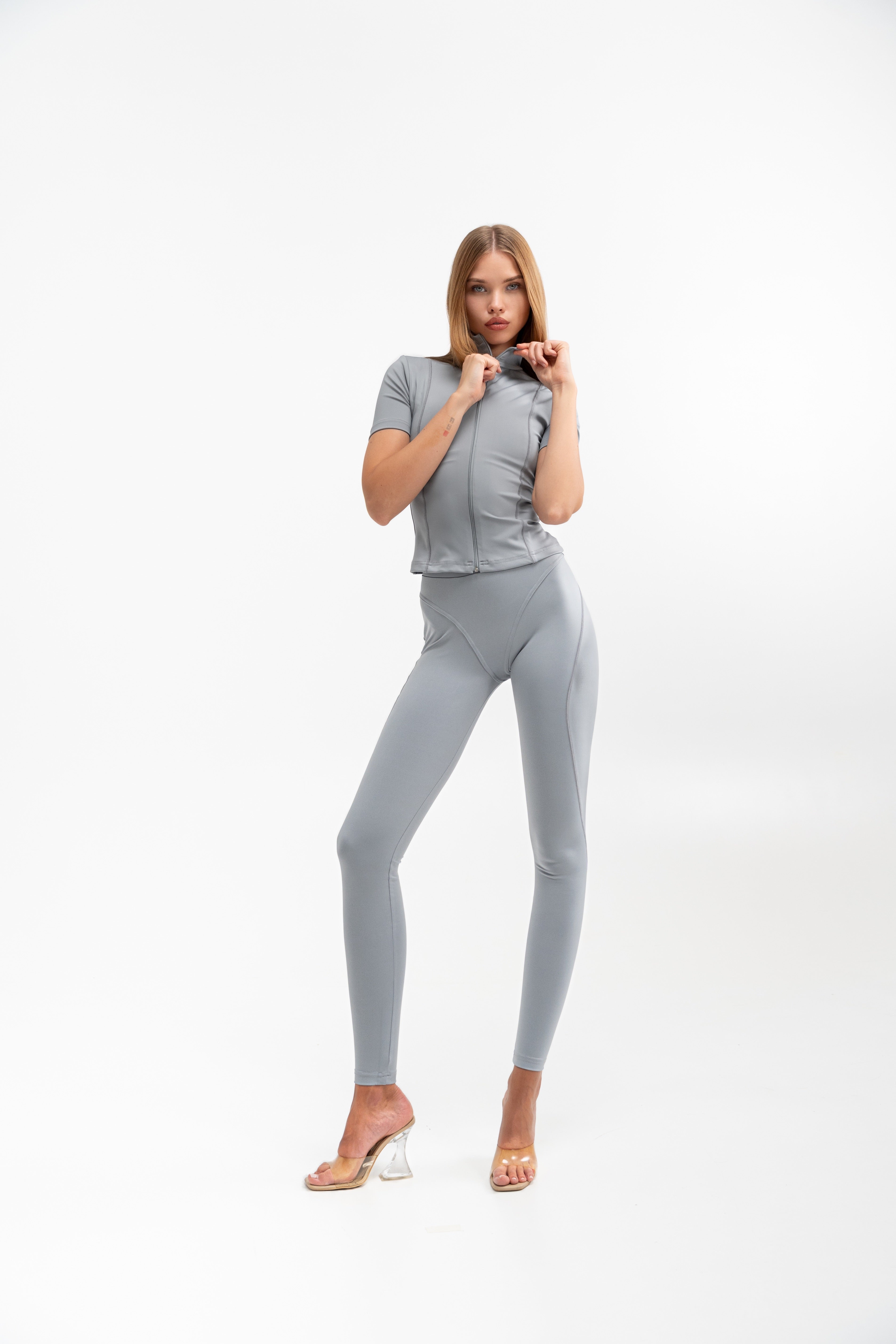 Athletic Zip Sculpt Tee