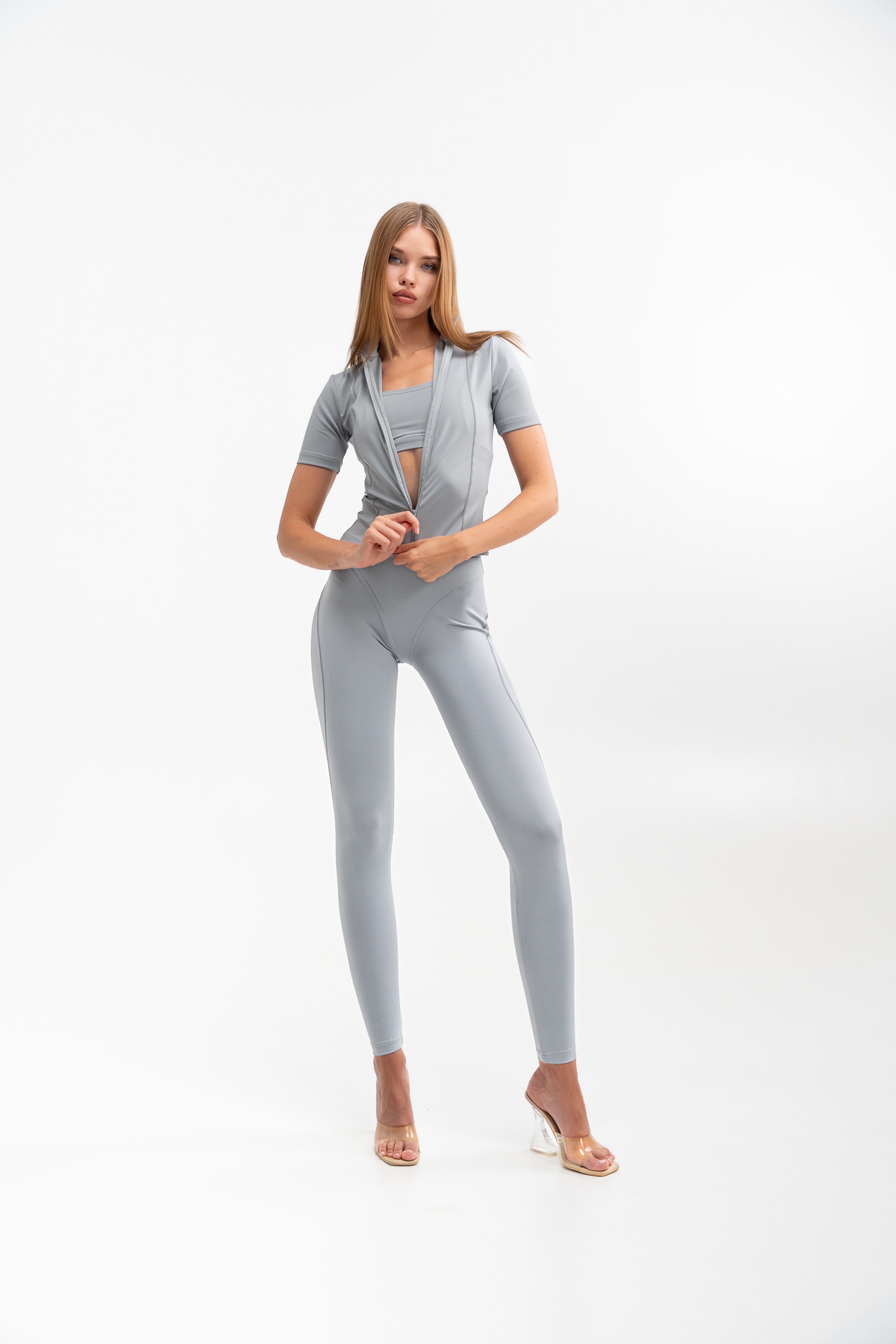 Athletic Zip Sculpt Tee