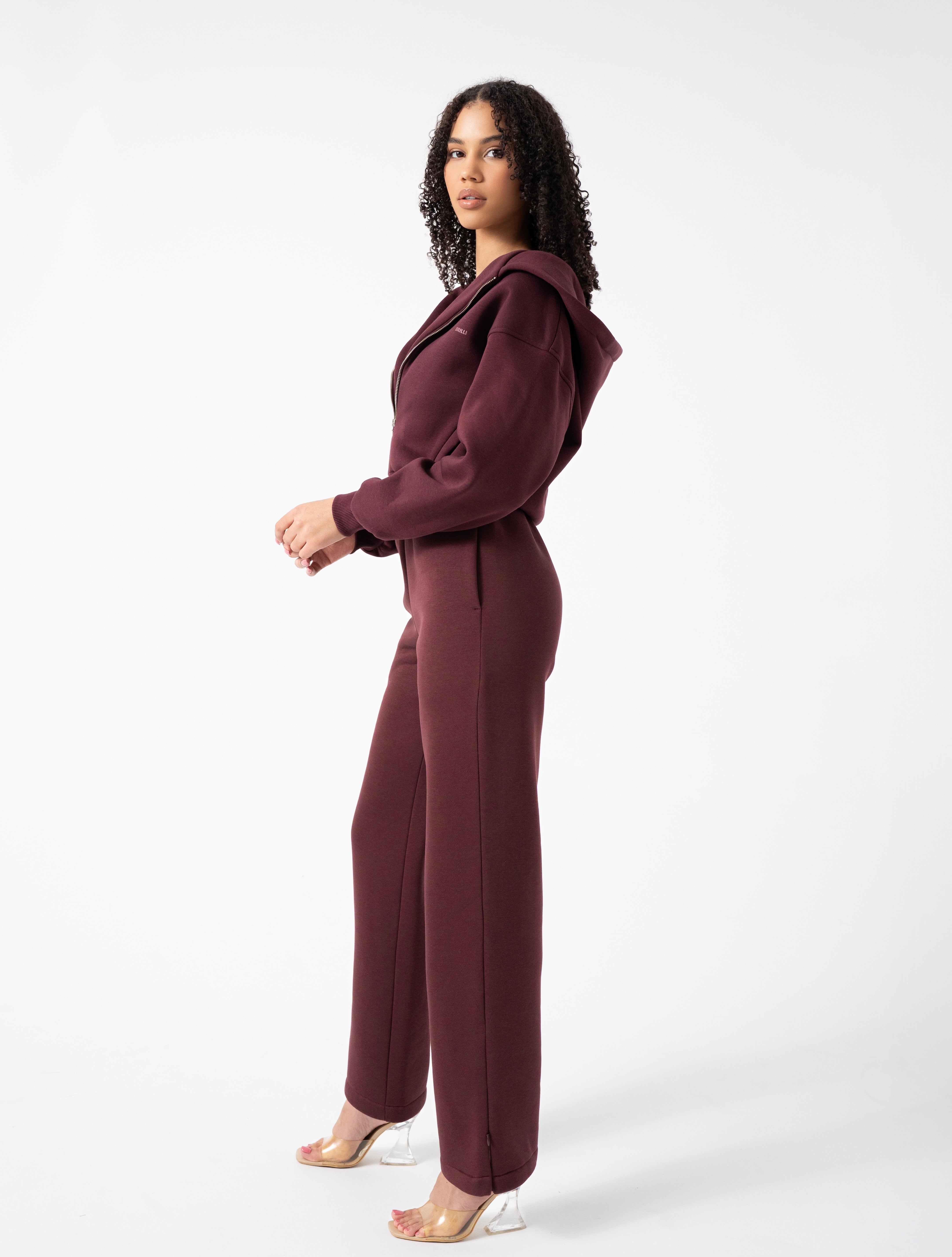 Winetesting Zip Wide Leg Pants