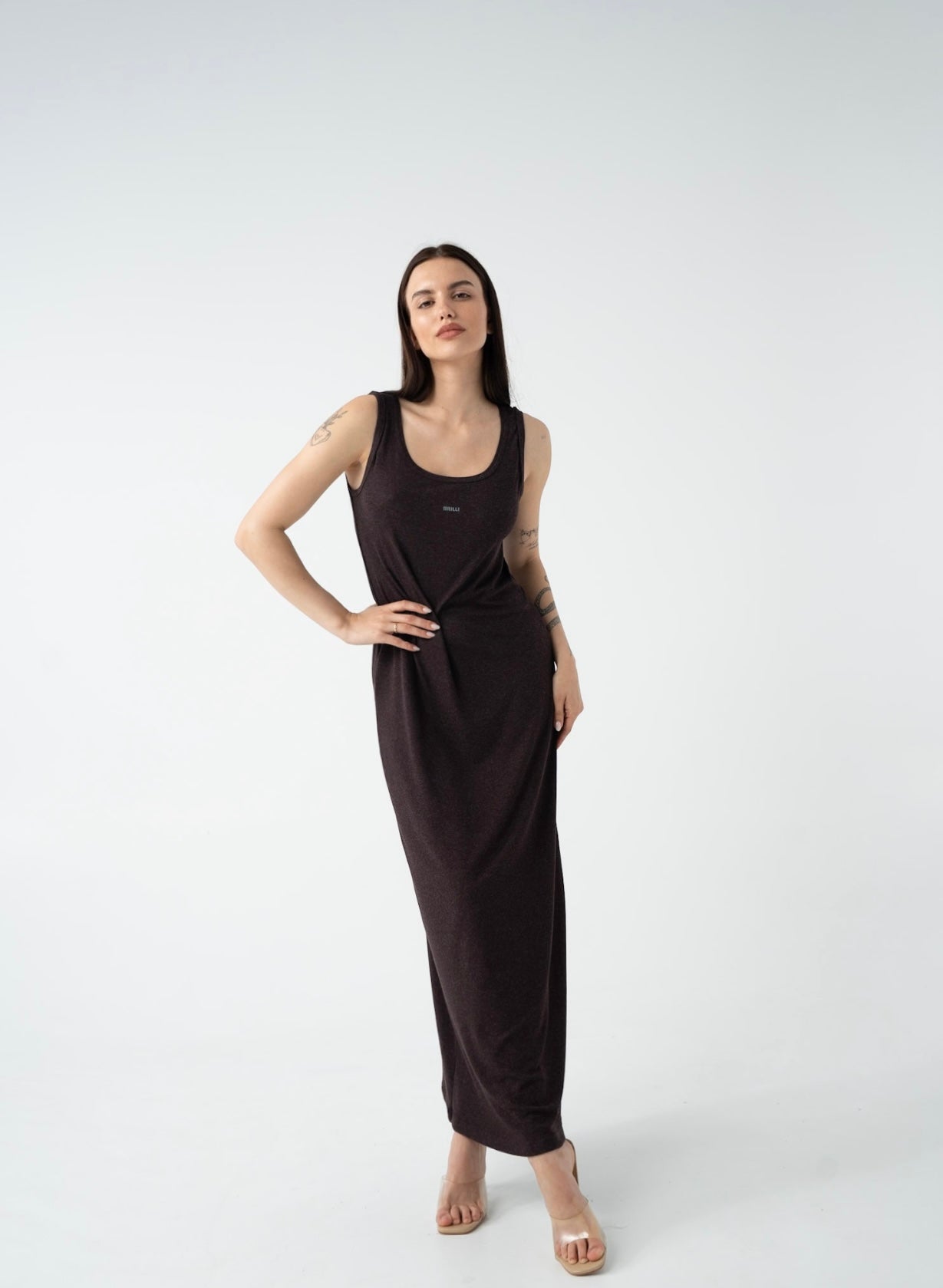 Stretch Knit Flow Dress