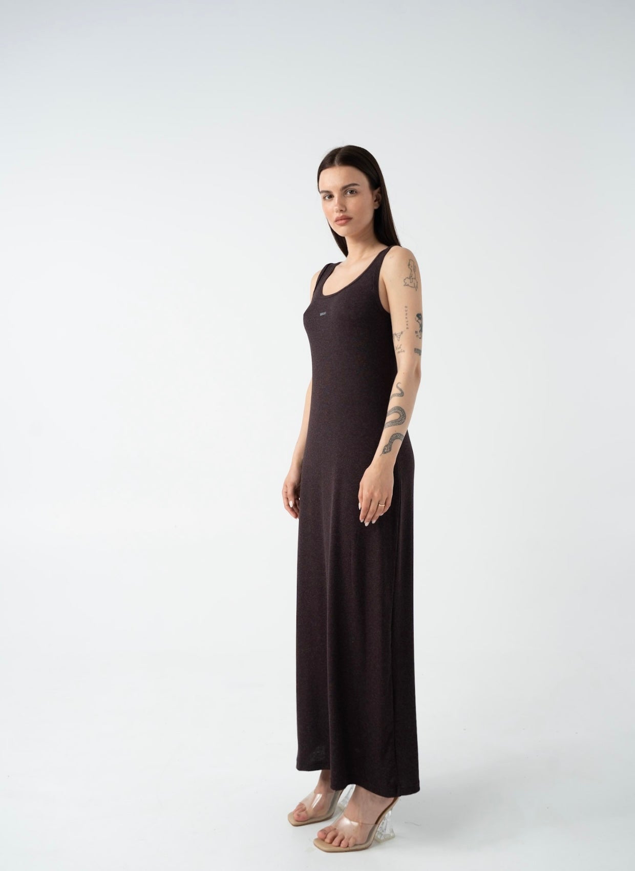 Stretch Knit Flow Dress