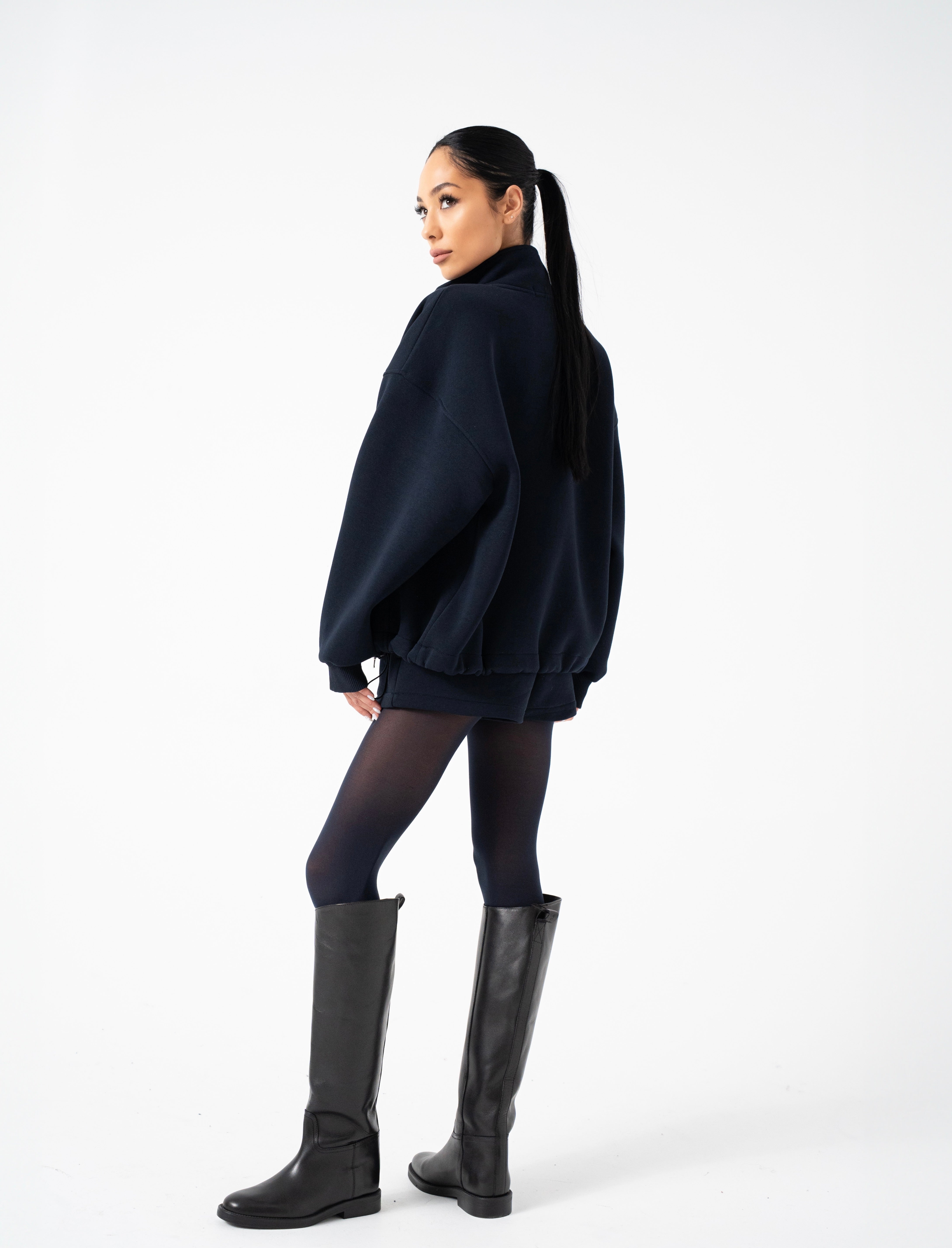 Full Zip Neck Line Sweatshirt