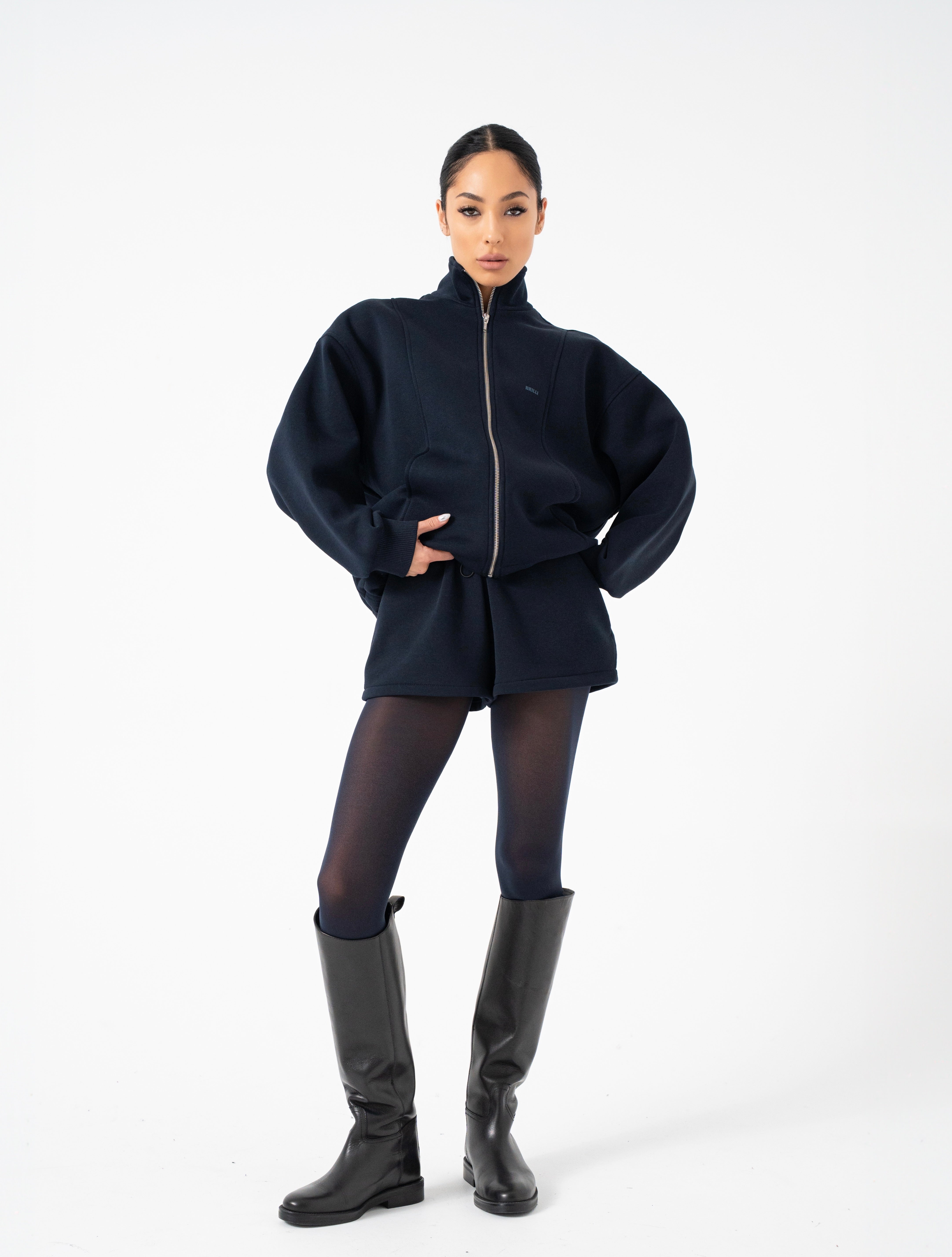 Full Zip Neck Line Sweatshirt