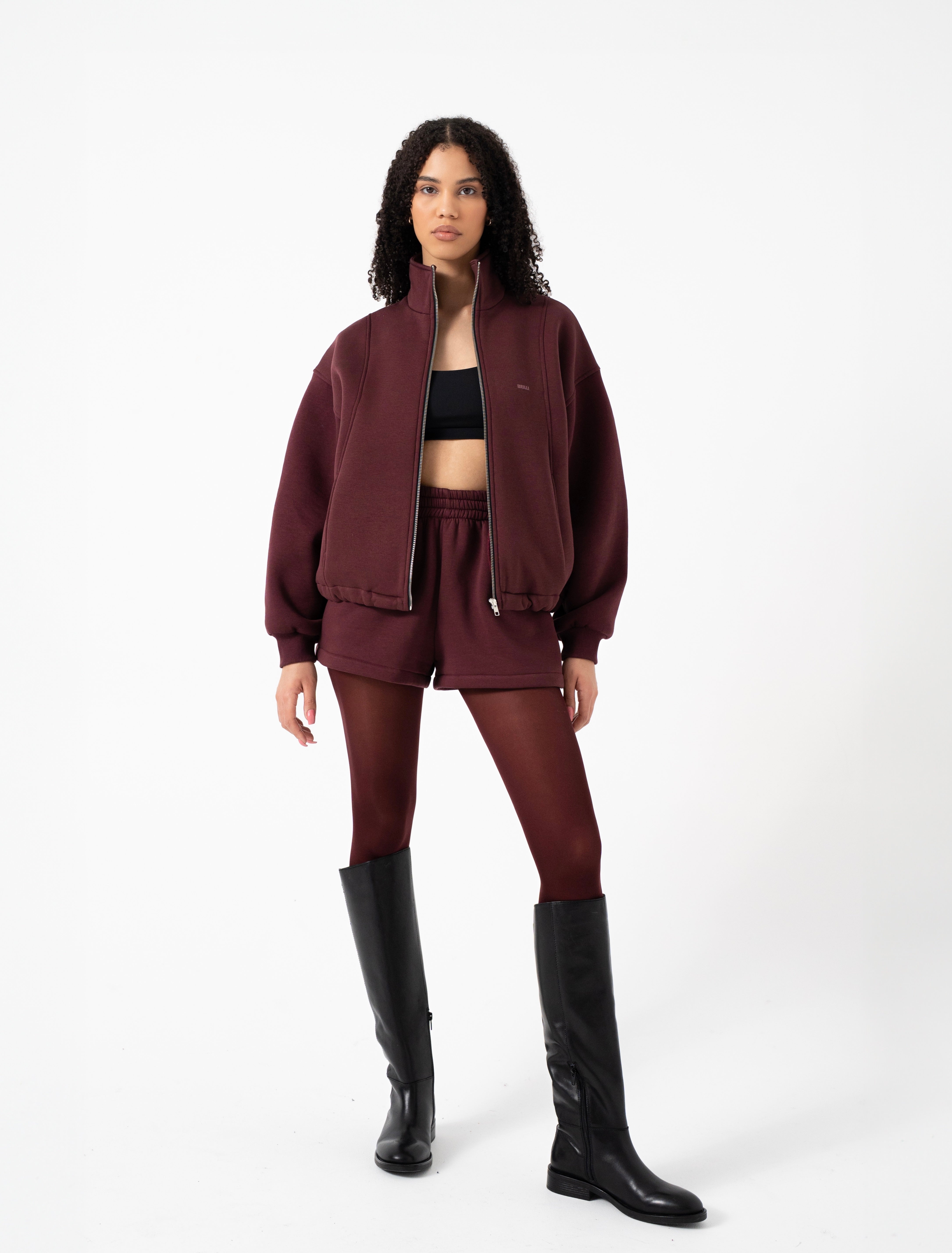 Full Zip Neck Line Sweatshirt