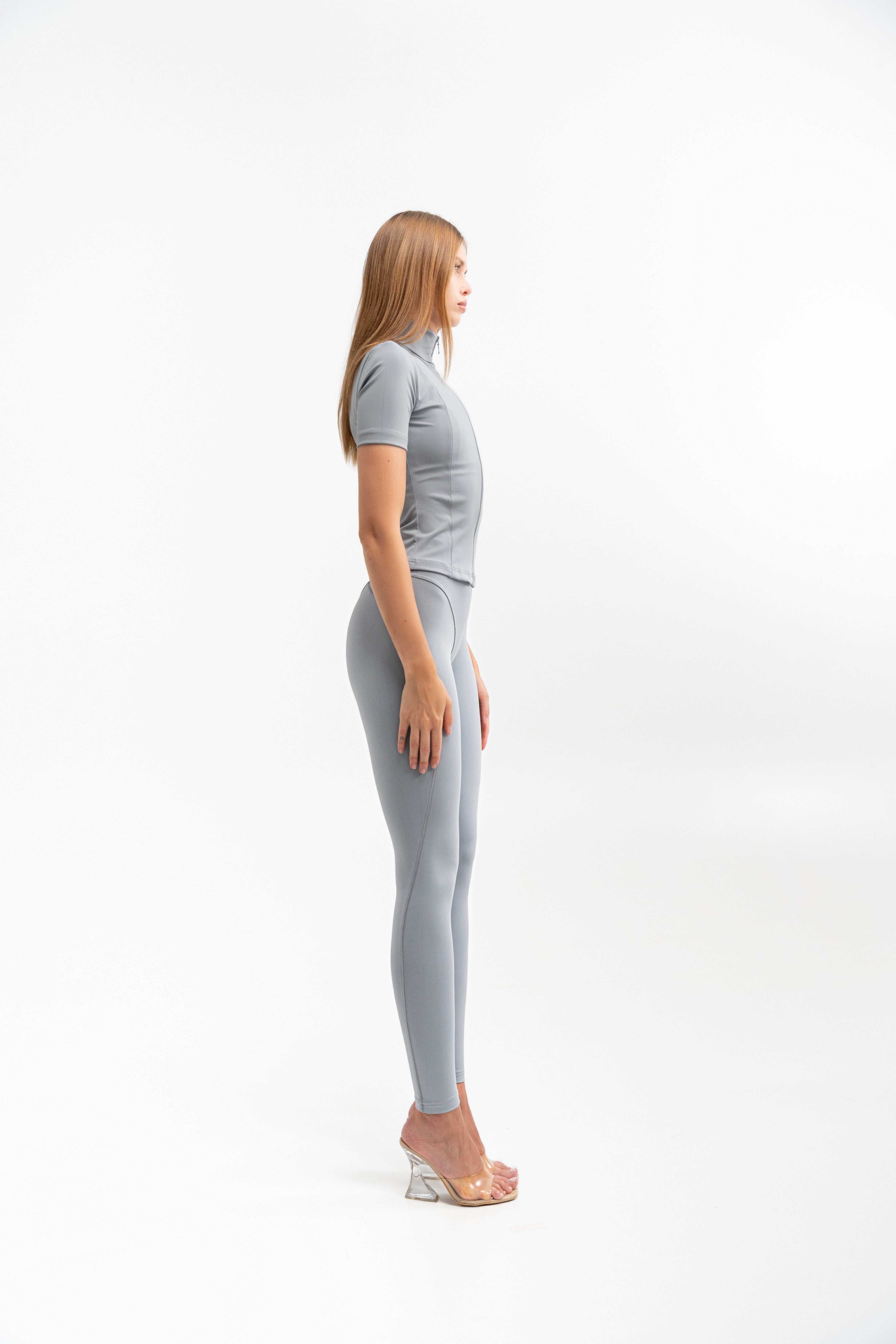 Athletic Zip Sculpt Tee